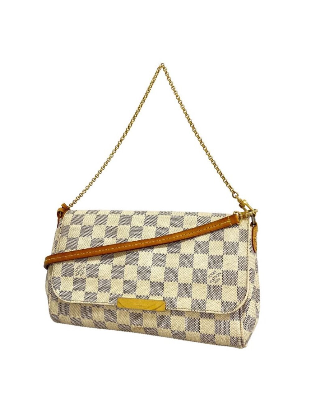 Louis Vuitton Handbag Damier Azur Favorite MM White 2-Way